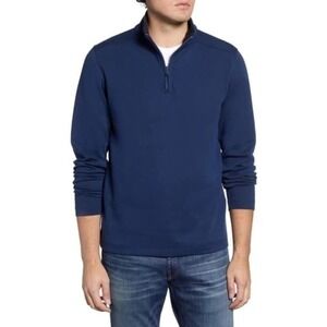 Bonobos Wear to Work Quarter Zip Copen Navy Blue Pullover Size XXL Slim NWOT